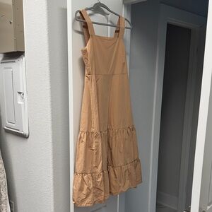 Madewell button-back tiered midi dress